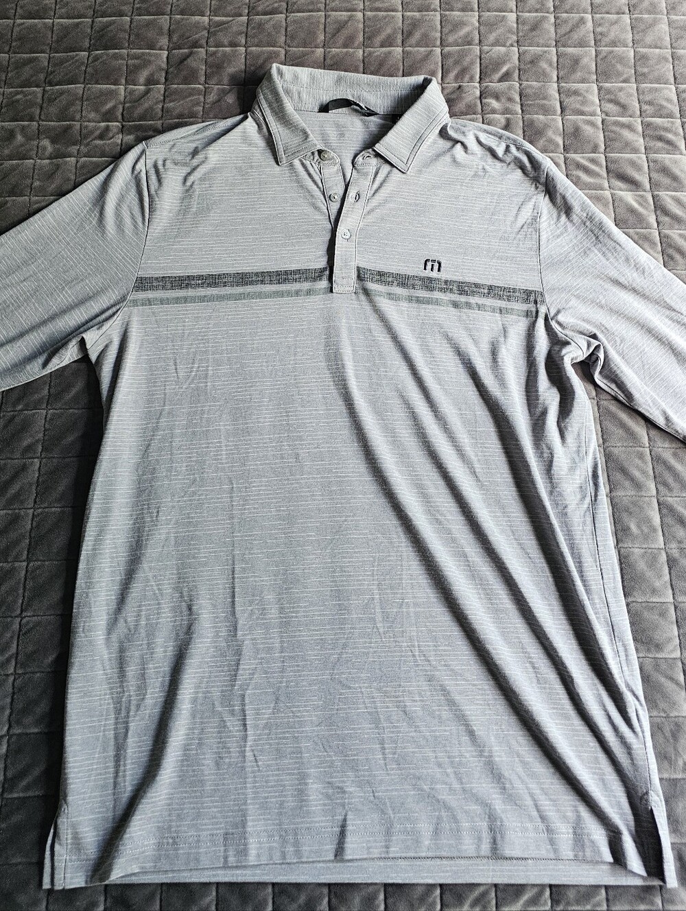 Travis Mathew Long Sleeve Gray Polo